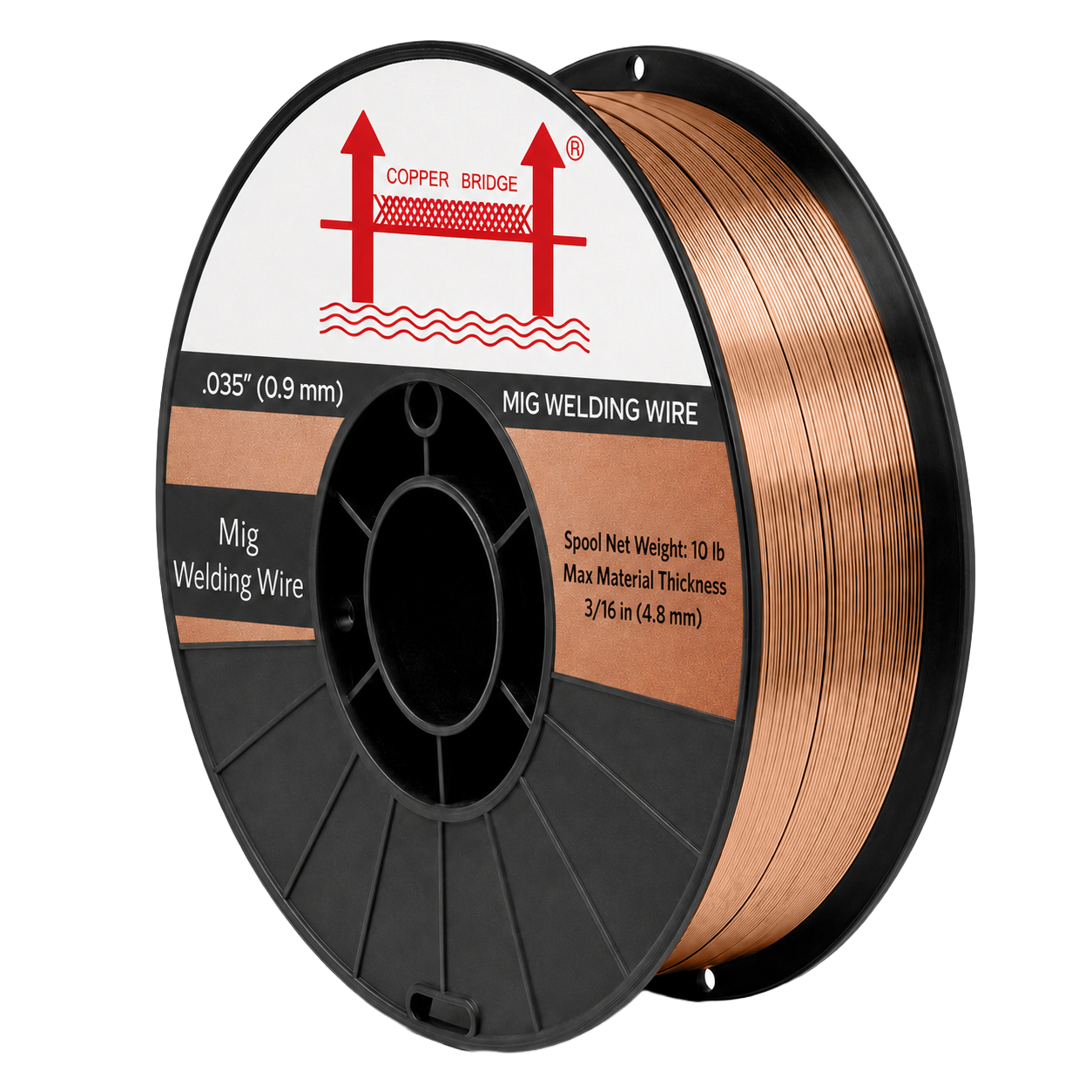 Copper Bridge ER70S-6 Solid MIG Welding Wire – 10 lb Spool