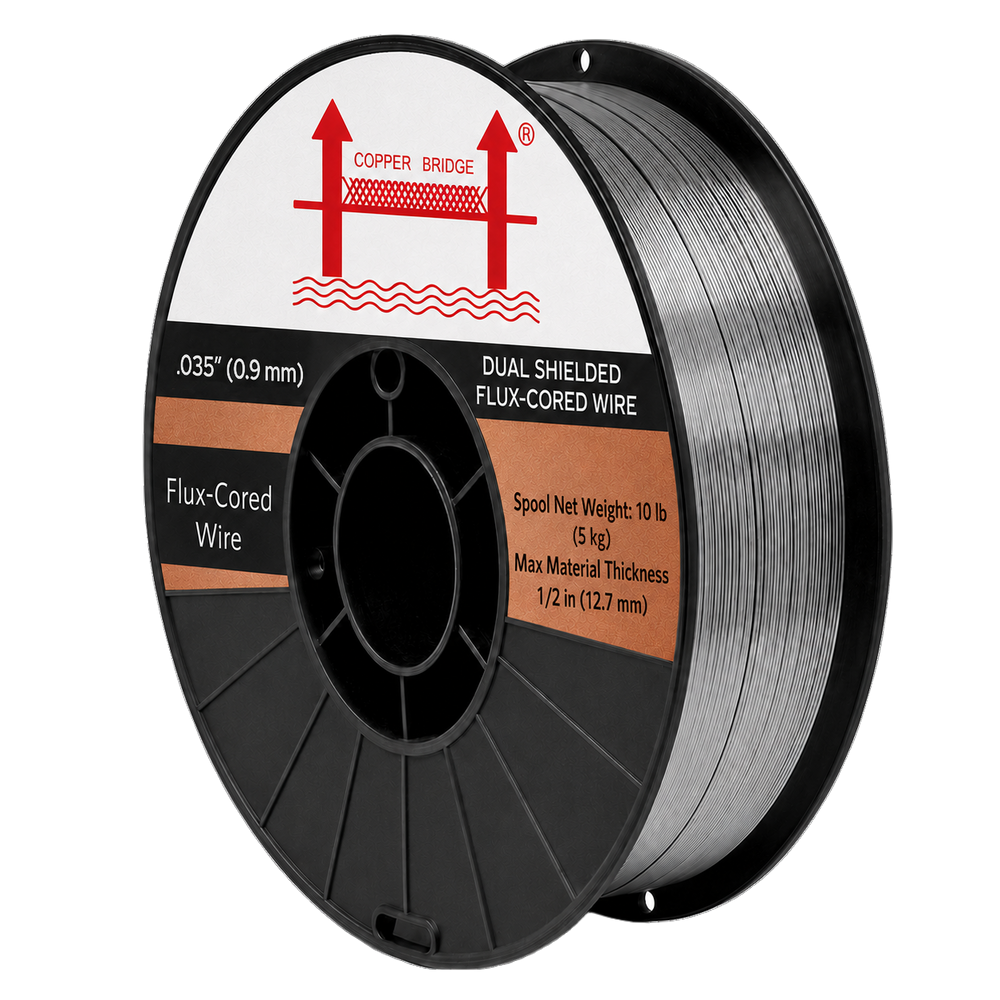 AWS E71T-1C .035 in (0.9 mm), 10 lb (5 kg) Spool, Dual Shielded Flux-Cored Wire