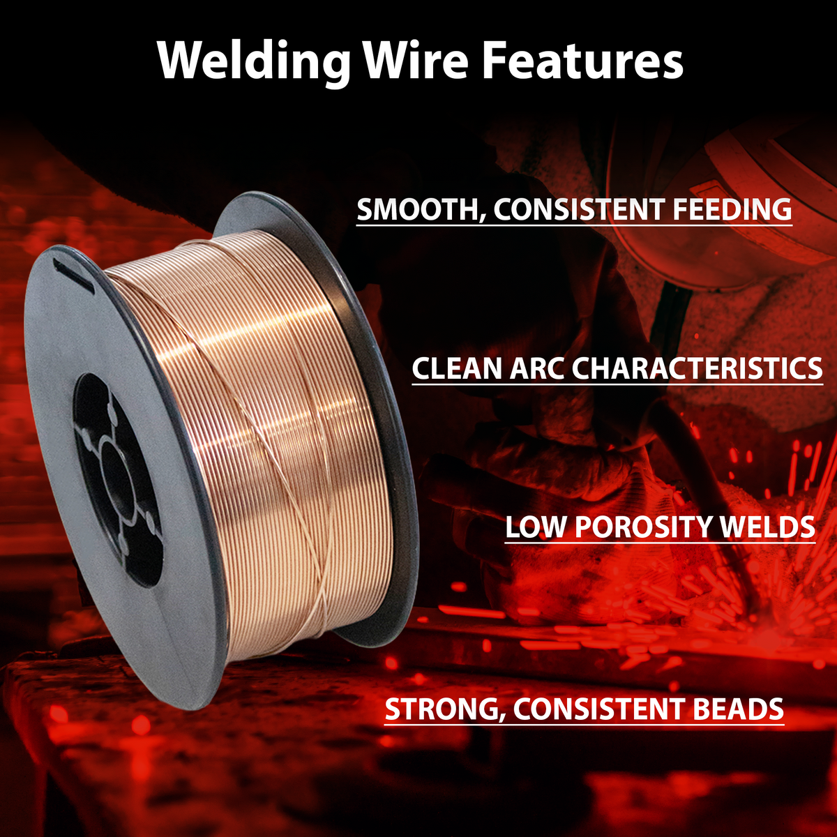 AWS ER70S-6 2 lb (1 kg) Spool Solid MIG Wire