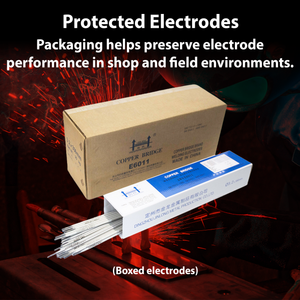 AWS E6011 1/8 in (3.2 mm), 11 lb (5 kg) Box Stick Welding Electrodes – Deep Penetration, All Position, Welds Dirty or Rusty Steel, AC/DC