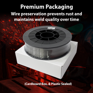 AWS E71T-GS .030 in (0.8 mm) 33 lb (15 kg) Spool Gasless Flux-Cored Wire "Innershield Style" – No Gas Needed, Outdoor Ready, Wind Resistant
