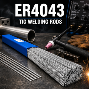 AWS ER4043 3/32 in (2.4 mm) 11 lb (5 kg) Pack Aluminum TIG Welding Rods – 5% Silicon, Smooth Flow, Aluminum, AC